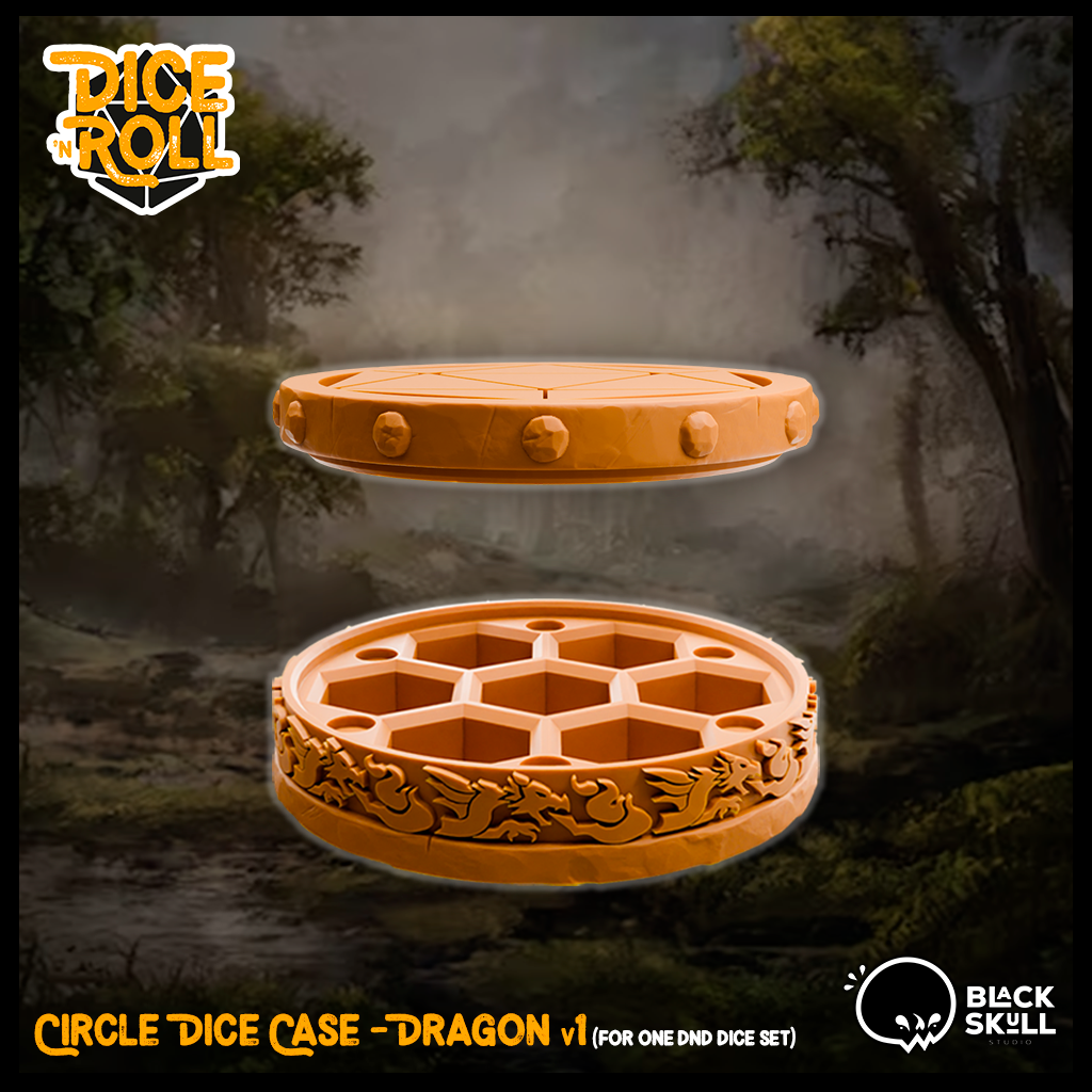 Circle Dice Case - Dragon v1